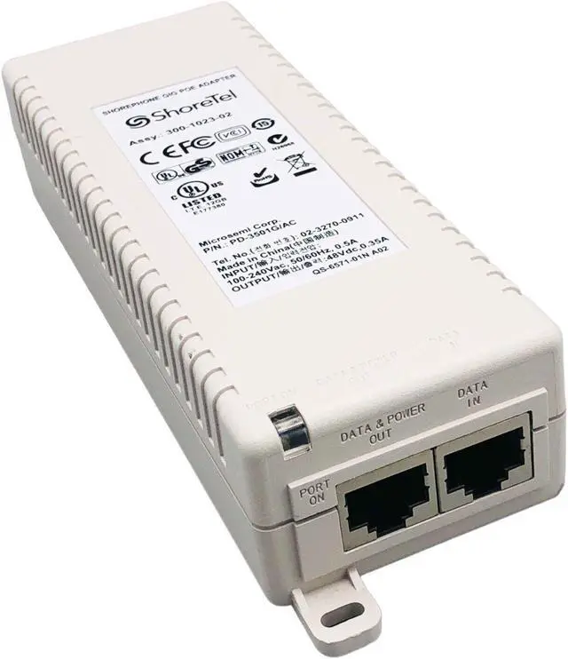 Alt view image 6 of 7 - Genuine ShoreTel PD-3501G/AC Gigabit PoE Adapter 48V 0.35A w/PC