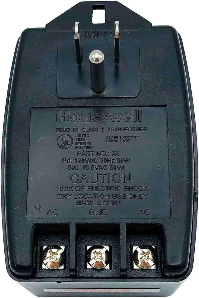 Alt view image 2 of 5 - Genuine Honeywell X4 Transformer 16.5VAC 50VA Power Supply
