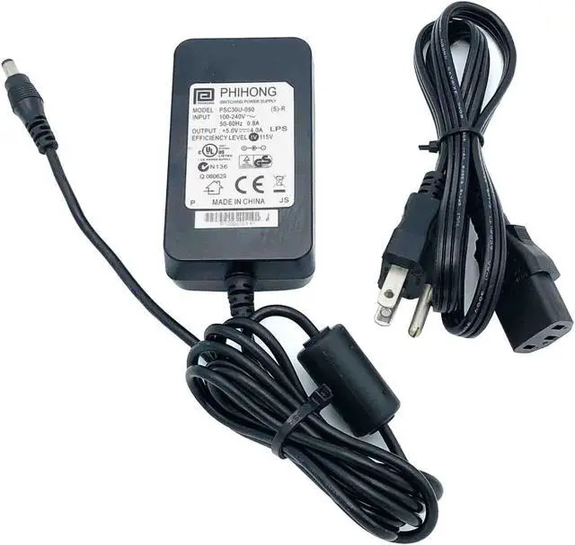 Main image of Genuine AC Power Supply Adapter Phihong PSC30U-050 5V 4A 20W w/PC