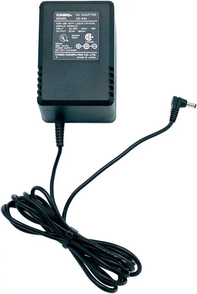 Main image of Genuine Casio AD-K64 AC/DC Wall Power Supply Adapter 6V 800mA OEM