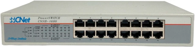 Cnet Power Switch Refurbished: CNet PowerSWITCH CNSH-1600 16-Port Fast Ethernet Switch 10 ...