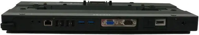 Alt view image 3 of 7 - Toshiba PA3916U-1PRP Hi-Speed Port Replicator II Laptop Docking Station