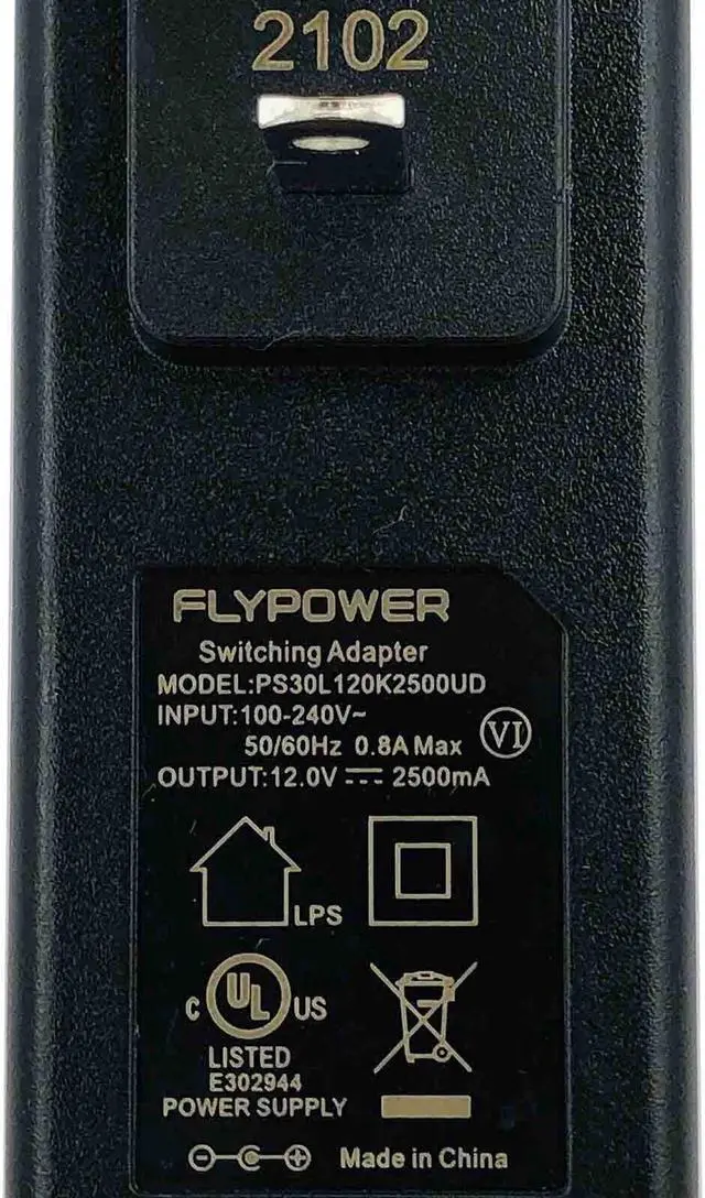 Alt view image 5 of 5 - Genuine Flypower PS30L120K2500UD AC Adapter 12V 2.5A Power Supply