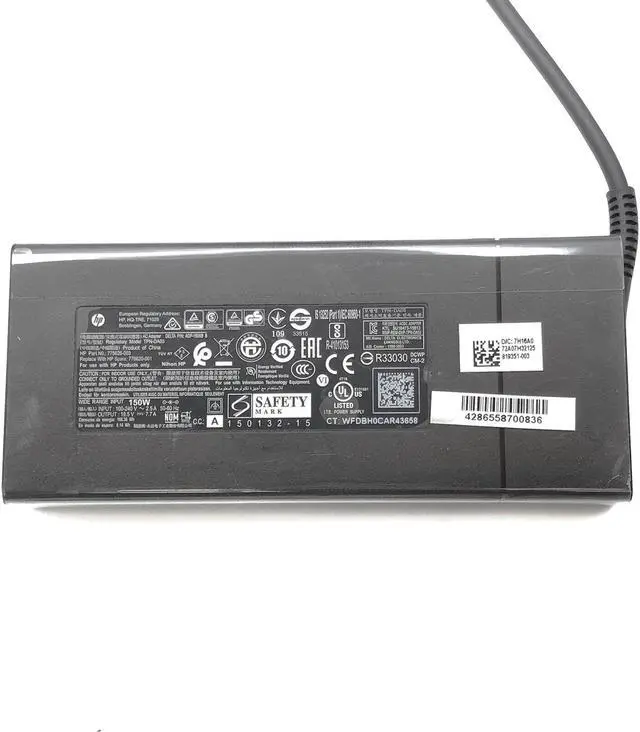 Alt view image 4 of 4 - NEW Genuine 150W HP Adapter 19.5V 7.7A Model PA-1151-08HF P/N L48757-001 w/Cord