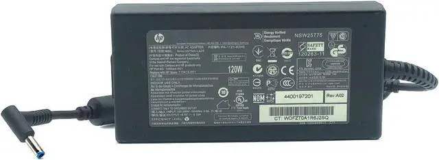 Alt view image 5 of 5 - Genuine HP 120W AC DC Adapter 19.5V 6.15A Model HSTNN-CA25 P/N 609941-001 TPN-LA18 P/N L41423-001 w/Cord