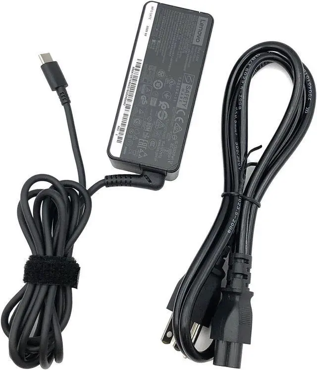 Alt view image 6 of 7 - NEW Original Lenovo Power Adapter 45W for Lenovo ThinkPad E14 Gen 2 Laptop w/PC