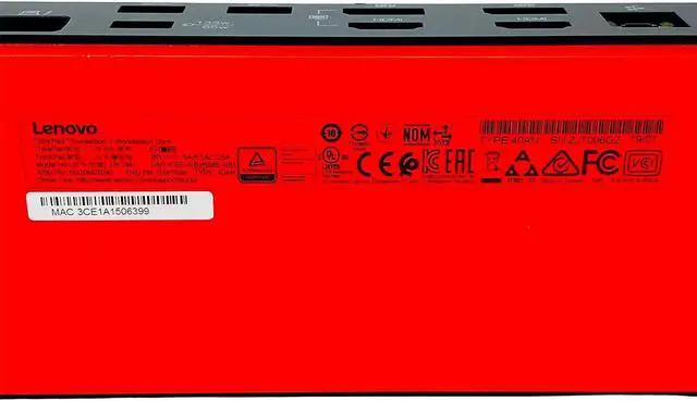 Alt view image 6 of 7 - Lenovo ThinkPad Thunderbolt 3 Workstation Dock 40AN Docking Station w/ Adapter