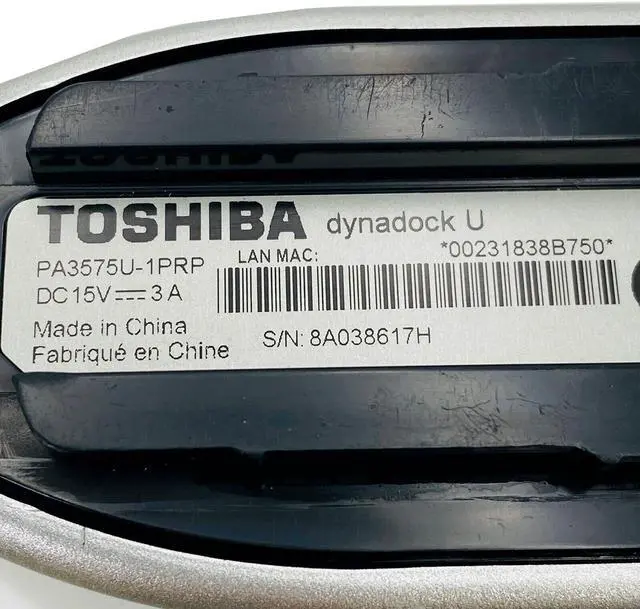 Alt view image 6 of 7 - Toshiba Dynadock U PA3575U-1PRP USB Docking Station Port Replicator w/ Adapter