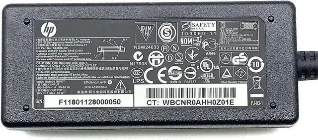 Alt view image 6 of 6 - Genuine HP 30W AC DC Adapter for HP Slate 2 Tablet PC LG725EA A6M60AA w/Cord