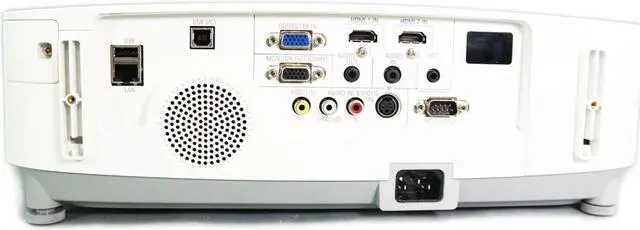Alt view image 3 of 7 - NEC P451W 3LCD Projector WXGA 4500 ANSI Home Theater HD HDMI LAN w/Bundle