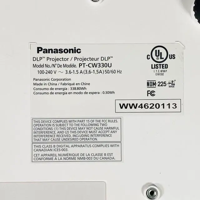 Alt view image 7 of 7 - Panasonic PT-CW330 DLP Projector Ultra Short Throw 3100 ANSI 1080p HDMI w/Bundle