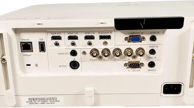 Alt view image 3 of 7 - NEC PA622U 3LCD Projector Large Venue 6200 ANSI 1080p HDMI w/Lens w/Bundle