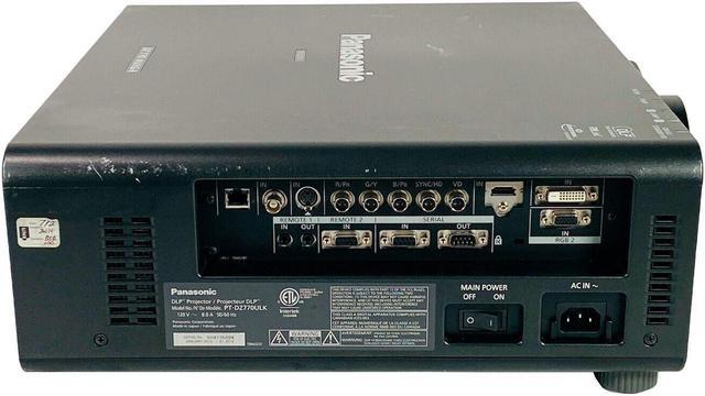Alt view image 3 of 7 - Panasonic PT-DZ770ULK DLP Projector Large Venue WUXGA 7000 ANSI Professional HD