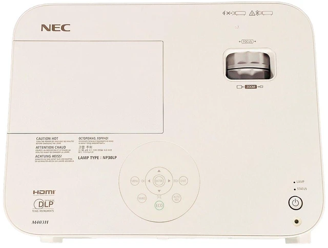Alt view image 6 of 7 - NEC NP-M403H DLP Projector Professional 4000 ANSI DICOM 1080p HDMI w/Bundle