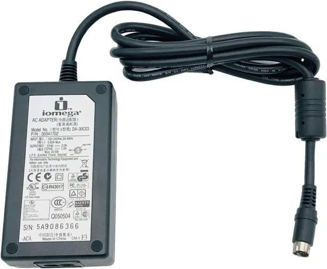 Alt view image 4 of 6 - NEW Genuine Iomega DA-30C03 AC Adapter 5V 2.5A 12V 1.5A Power Supply w/P.Cord