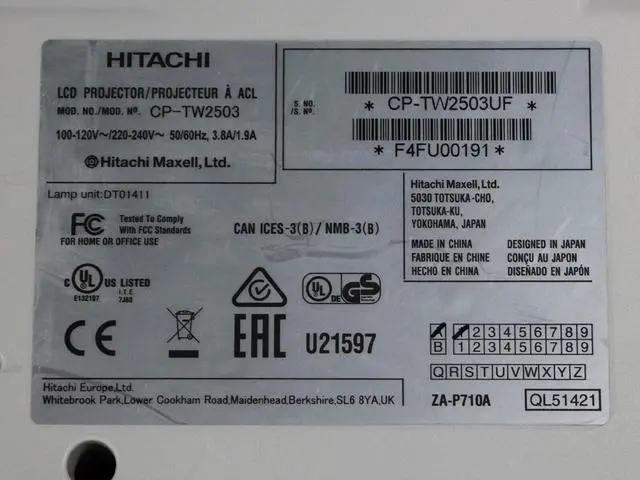 Alt view image 3 of 7 - Hitachi CP-TW2503 3LCD Projector UST 2700 ANSI Interactive 1080p HDMI w/Bundle