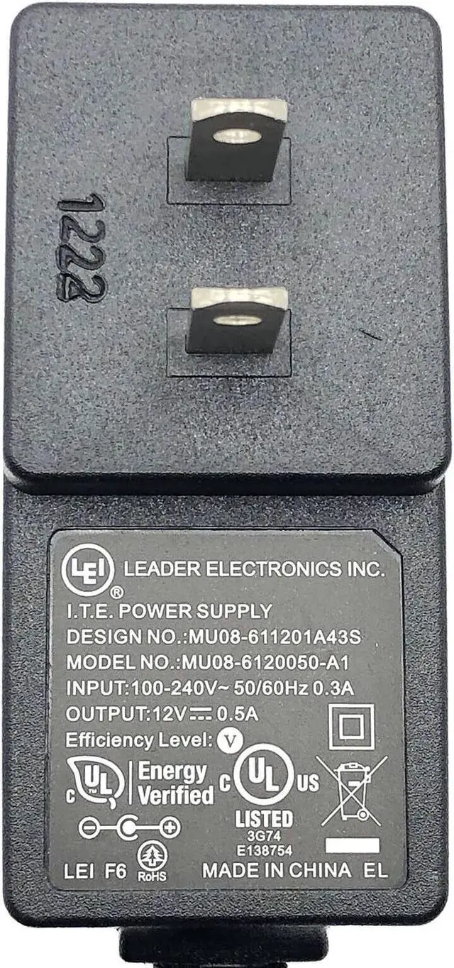 Alt view image 2 of 6 - New Original LEI MT12-Y120050-A1 Wall Power Supply AC Adapter 12V 0.5A OEM