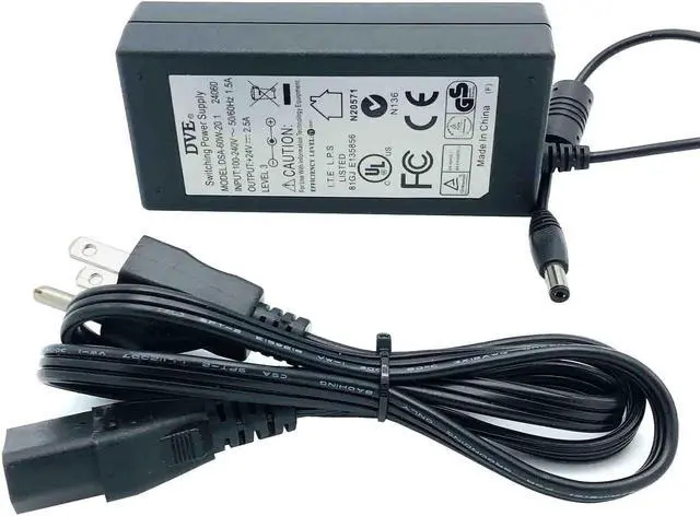 Alt view image 5 of 7 - Genuine DVE DSA-60W-20 AC Adapter 24V 2.5A 60W Tip Size 5.5 mm Power Supply OEM