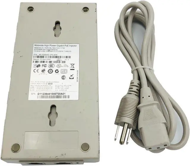 Alt view image 3 of 3 - Genuine Motorola High Power Gigabit PoE Injector AP-PSBIAS-1P3-AFR w/PC
