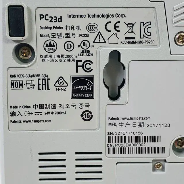 Alt view image 5 of 7 - INTERMEC PC23d Desktop Direct Thermal Barcode Label Printer USB GOOD WORKING