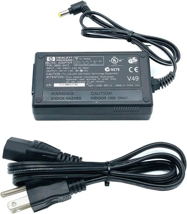 Main image of NEW Genuine HP AC Adapter 12V 1A Model P/N 0950-3415 ADP-12HB REV:A w/Cord OEM