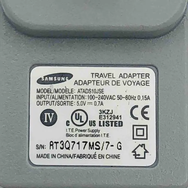 Alt view image 2 of 6 - NEW Genuine Samsung Cell Phone Wall Travel Adapter ATADS10JSE 5V 0.7A