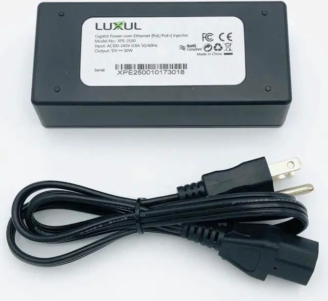 Main image of Genuine Luxul XPE-2500 Gigabit Power-over-Ethernet PoE Injector 51V 30W w/PC