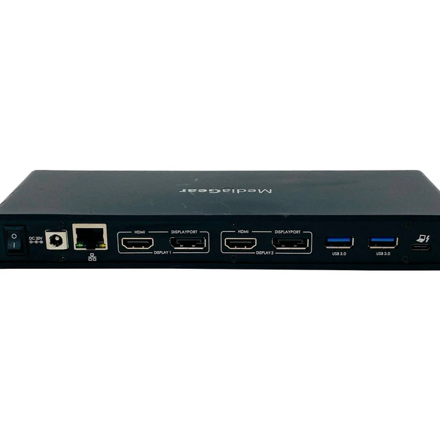 Alt view image 5 of 7 - MediaGear USB-C Dual 4K Universal Docking Station w/AC Adapter OEM