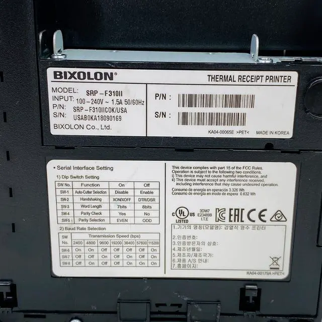 Alt view image 5 of 7 - Bixolon SRP-F310II Direct Thermal POS Receipt Printer USB Ethernet