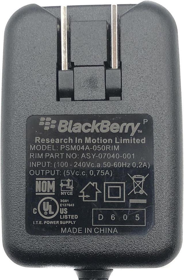 Alt view image 3 of 5 - NEW Blackberry Compact Travel Wall Charger Adapter Micro USB Cable PSM04A-050RIM