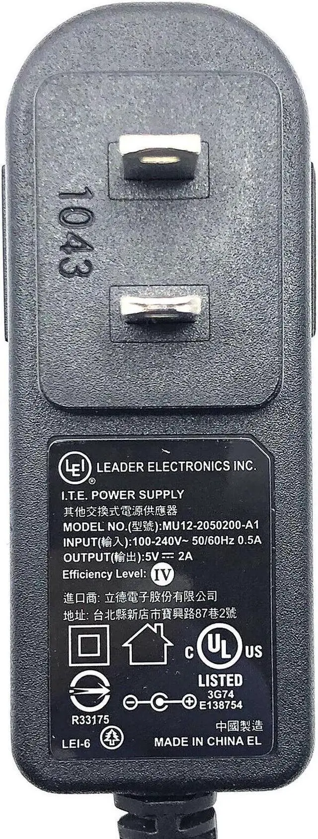 Alt view image 2 of 6 - Genuine LEI MU12-2050200-A1 AC Power Supply Wall Adapter 5V 2A OEM