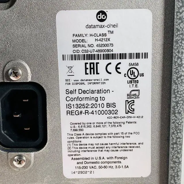 Alt view image 5 of 7 - Datamax H-4212X Industrial Thermal Label Printer Rewinder WiFi LAN USB