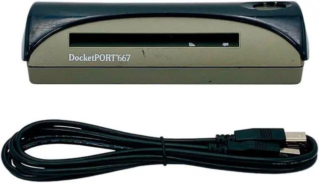 Main image of Ambir DocketPort DP667 Simplex Color ID Card Sheetfed Mobile Scanner USB