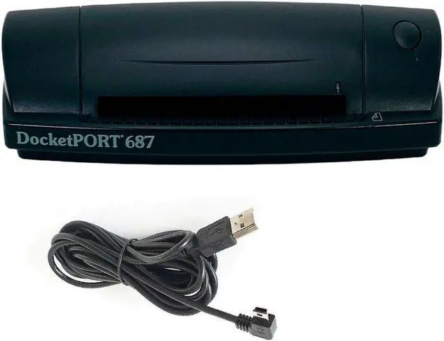 Main image of Ambir DocketPORT 687 Duplex ID Color USB Sheetfed Scanner w/ USB cable Warranty