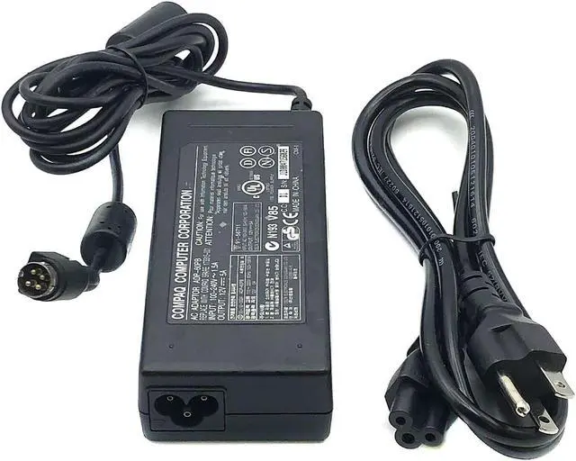 Main image of Genuine 60W HP Compaq AC DC Adapter 12V 5A Model ADP-60PB 91-56711 w/Cord OEM