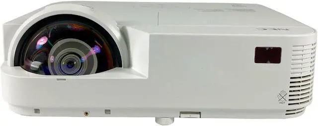 Alt view image 3 of 6 - NEC NP-M333XS DLP Short-Throw Projector 3300 ANSI HD HDMI w/Bundle