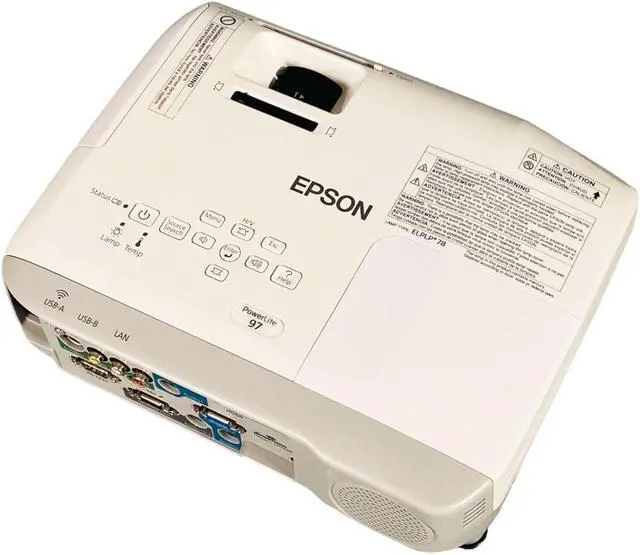 Alt view image 5 of 6 - Portable 3LCD Projector Epson PowerLite 97 2700 ANSI Lumens HD 1080i HDMI Accessories w/Bundle