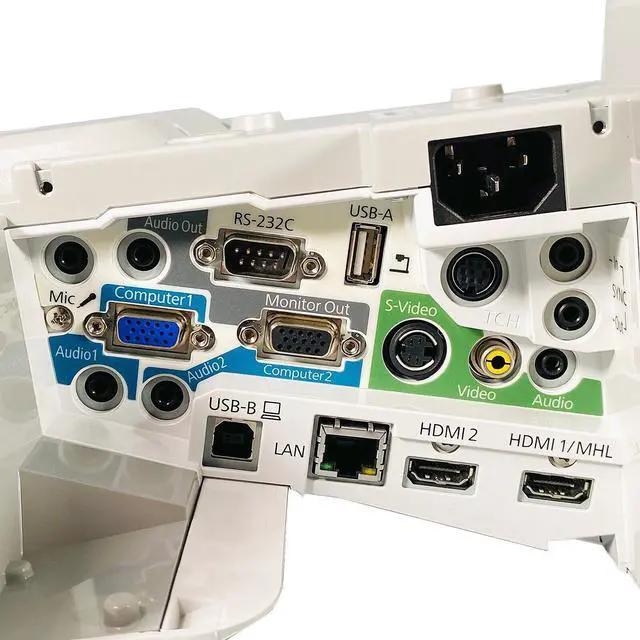 Alt view image 3 of 7 - 3LCD Projector Ultra Short Throw UST Epson BrightLink 595Wi  3300 ANSI Lumens H599A w/Bundle