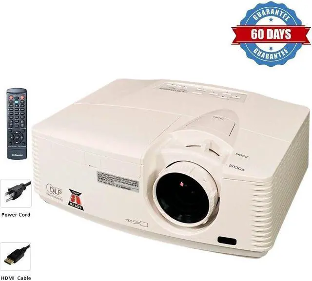 Main image of DLP Projector 4300 ANSI for Home Theater Gaming PC 3D Ready HD HDMI w/Bundle