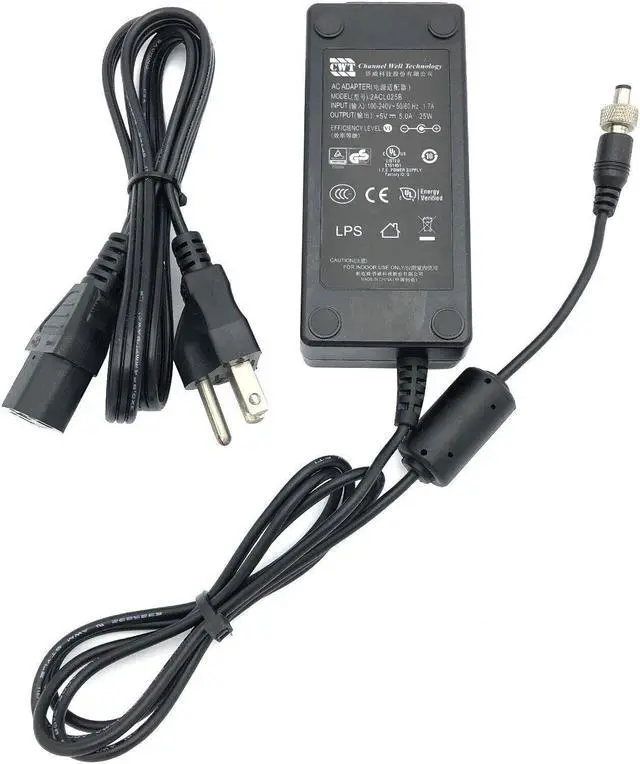 Main image of Genuine CWT 2ACL025B Power Supply AC Adapter 5V 5A 25W Screw Lock Charger w/PC