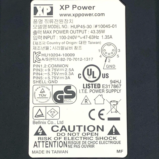 Alt view image 2 of 7 - Genuine XP HUP45-30 AC Adapter 9.75-5.75V 2.5-3A Power Supply 10045-01 w/Cord