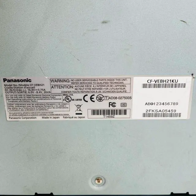 Alt view image 7 of 7 - Panasonic CF-VEBH21 Dock Station for ToughBook CF-H2 CF-H1 Computers w/o Adapter