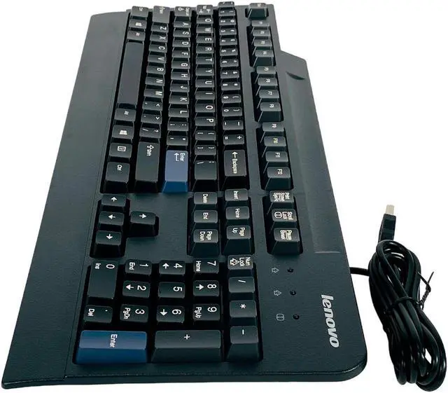 Alt view image 2 of 5 - Lenovo KB1021 Computer USB Black Full Size Keyboard 54Y9400 104-Key