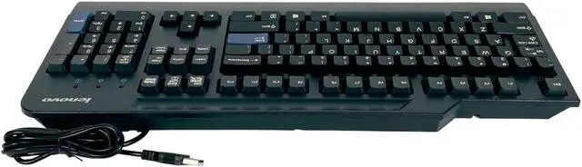 Alt view image 3 of 5 - Lenovo KB1021 Computer USB Black Full Size Keyboard 54Y9400 104-Key