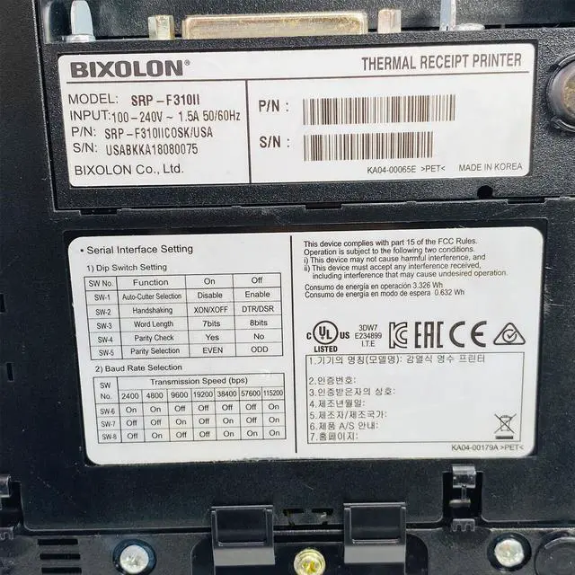 Alt view image 4 of 7 - Bixolon SRP-F310II Thermal POS Receipt Printer Waterproof Solution FULLY TESTED