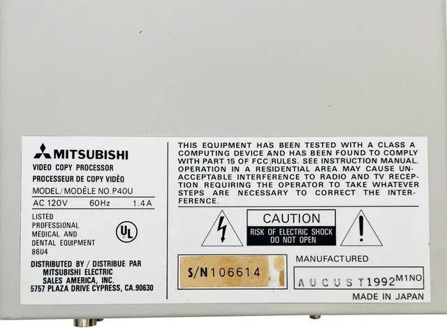 Alt view image 4 of 7 - Mitsubishi Model P40U Professional Medical Video Copy Processor Printer