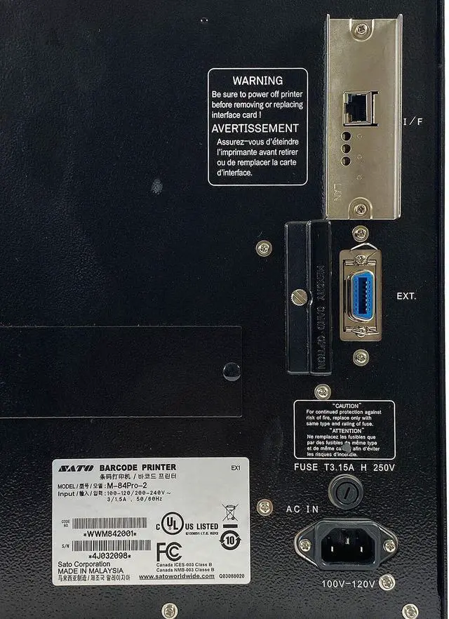 Alt view image 4 of 7 - SATO M-84PRO-2 Industrial Thermal Transfer Barcode Printer Ethernet Tested
