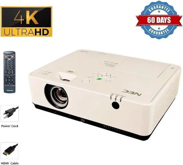 Main image of NEC Display Solutions NP-ME372W 3LCD Projector 3700 ANSI for Gaming Golf Race Flight Simulator in 4K w/Bundle
