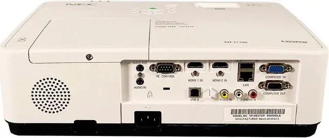 Alt view image 2 of 6 - NEC Display Solutions NP-ME372W 3LCD Projector 3700 ANSI for Gaming Golf Race Flight Simulator in 4K w/Bundle