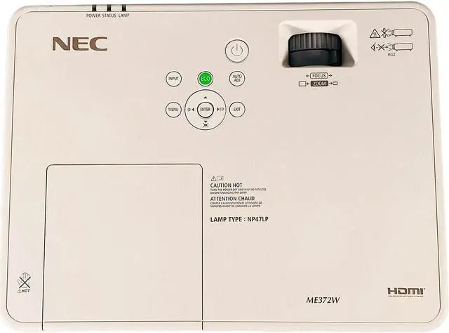 Alt view image 4 of 6 - NEC Display Solutions NP-ME372W 3LCD Projector 3700 ANSI for Gaming Golf Race Flight Simulator in 4K w/Bundle